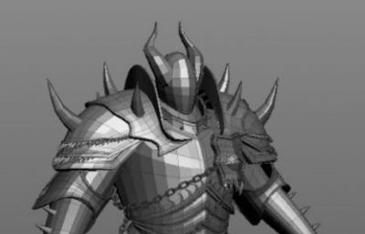 次时代盔甲怪物,盔甲士兵maya模型