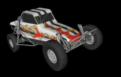 四驱越野车3D模型,OBJ格式