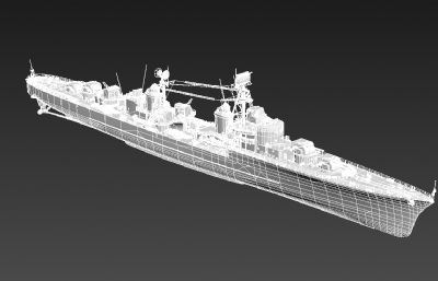 法国克莱贝尔号驱逐舰3D模型