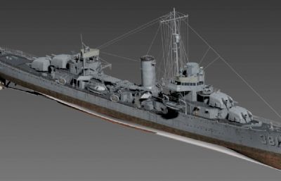 美国海军索莫斯级驱逐舰模型