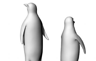 企鹅摆件OBJ模型