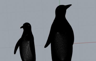 企鹅摆件OBJ模型