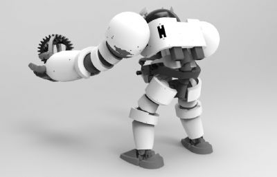 卡通机器人,机甲战士模型