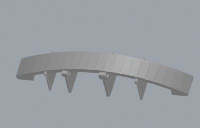 迎祥桥,木桥3D模型,OBJ格式素模