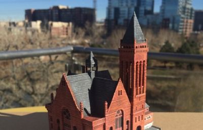 可打印的小教堂建筑模型