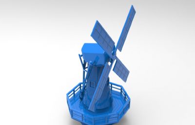 荷兰风车模型,可打印