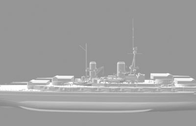 4艘战列舰组合模型,stl格式
