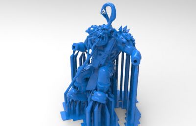 躺着的兽人3D打印模型