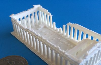 破损的神庙3D打印模型