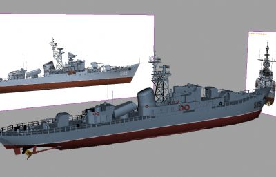 505舰,护卫舰maya模型