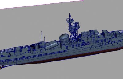505舰,护卫舰maya模型
