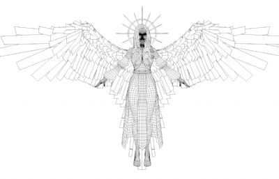 光辉女神,天使小女孩模型,FBX,OBJ,uproject等格式,有骨骼(网盘下载)
