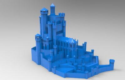 权利游戏里的某个城堡城镇STL模型