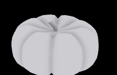 南瓜3D模型白模,OBJ格式