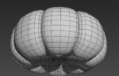 南瓜3D模型白模,OBJ格式