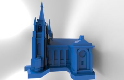 南达科他州苏福尔斯大教堂模型,STL格式