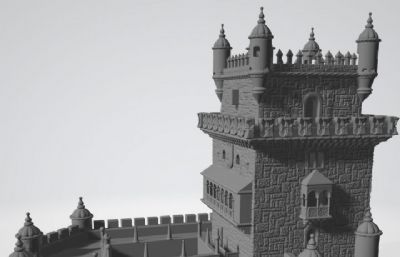贝伦大厦城堡STL模型