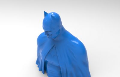 蝙蝠侠半身雕像模型,可打印