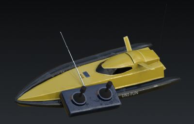 遥控快艇,遥控玩具3D模型,OBJ格式