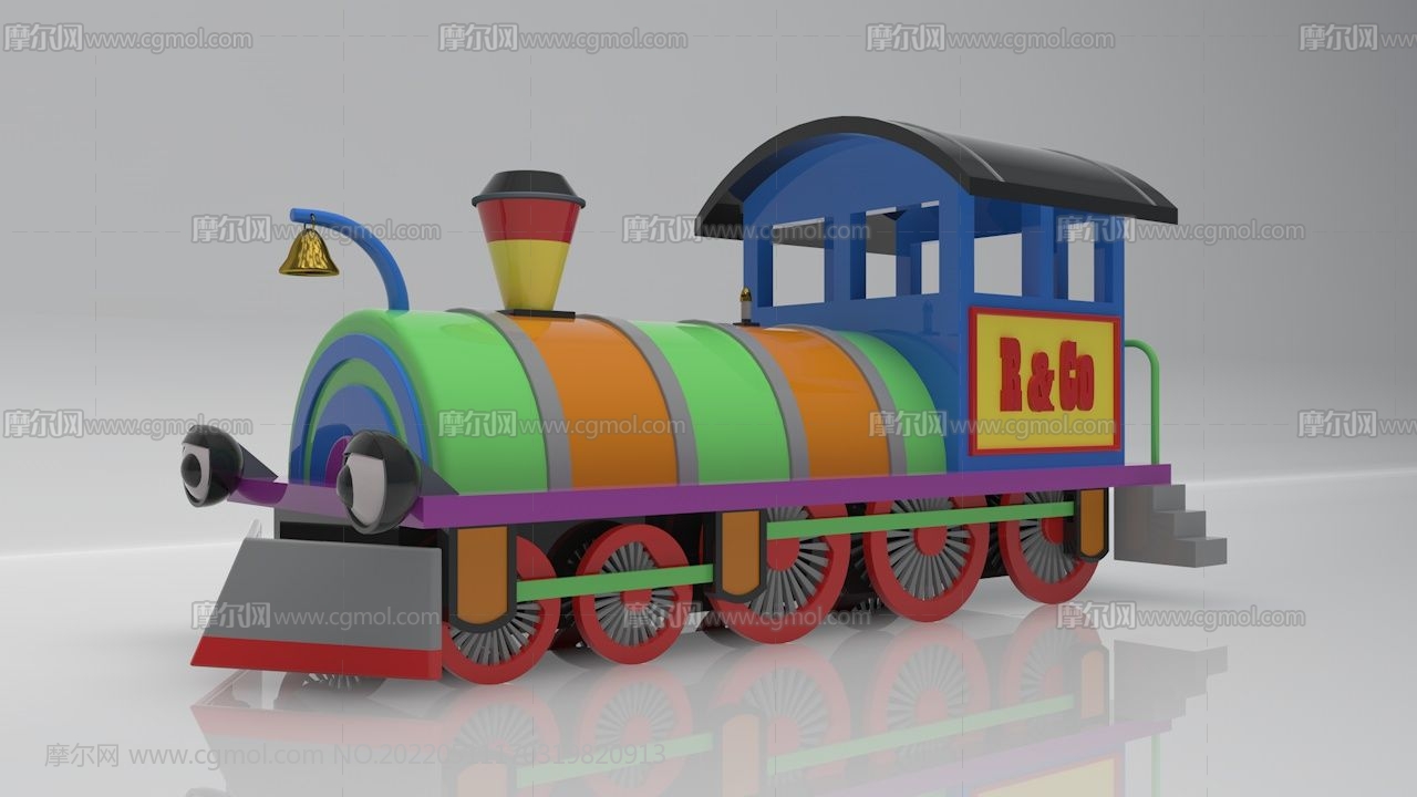 卡通火车头玩具模型,C4D,FBX,3DS,OBJ等格式