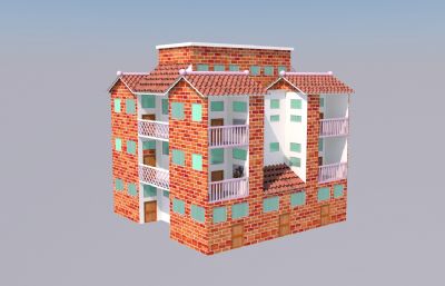 欧式别墅,乡村别墅,城市洋楼C4D模型