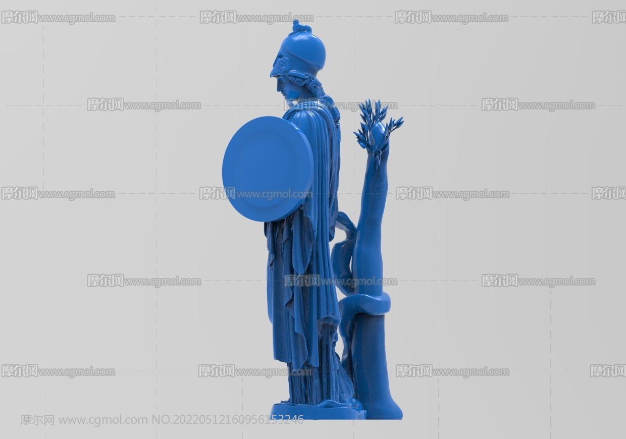 Giustiniani型的雅典娜雕像3D打印模型