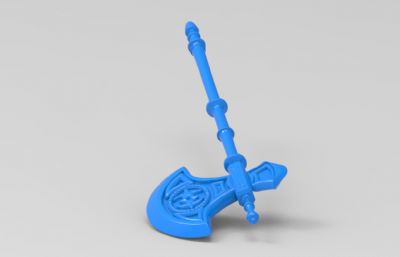 可打印的斧头玩具道具模型