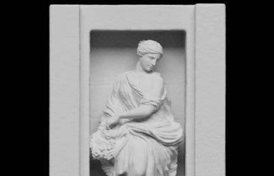 特莱维喷泉内女神雕像模型,可打印