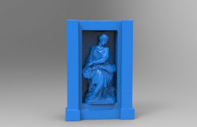 特莱维喷泉内女神雕像模型,可打印