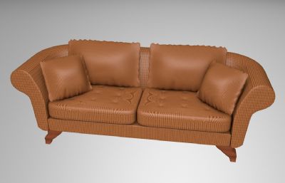 沙发,双人沙发C4D模型