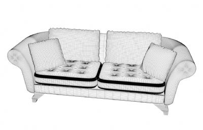 沙发,双人沙发C4D模型