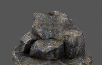 岩石,山岩maya模型,MB,FBX,OBJ格式