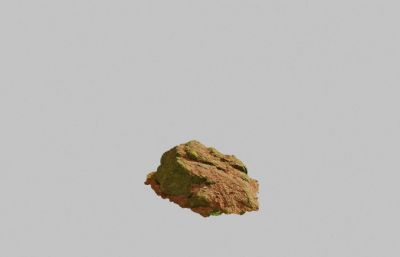 苔藓岩石,石头,4K贴图,blend,fbx,obj等格式