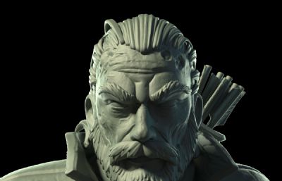 纳撒诺斯·布莱特卡,双斧战士3D打印模型(网盘下载)