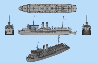 帕奈号,PANAY号护卫舰3D打印模型