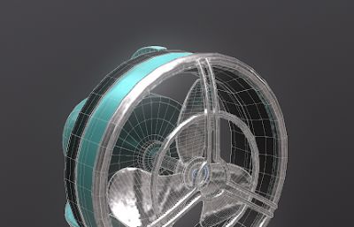 卡通风扇3D模型,OBJ格式
