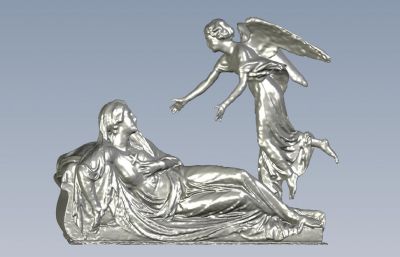 天使拯救灵魂雕像3D扫描文件