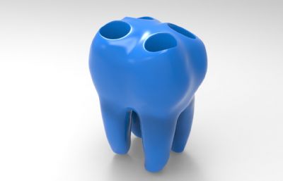 牙齿形状的牙刷底座stl模型