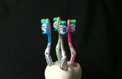 牙齿形状的牙刷底座stl模型
