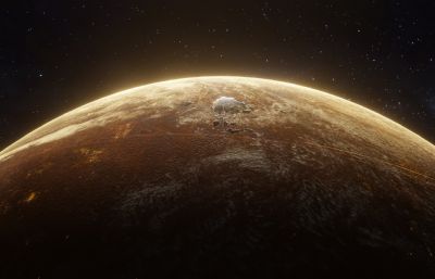金属行星 纳尔沙达 Nar Shaddaa 外星 星球 系外行星  星体【4K贴图】