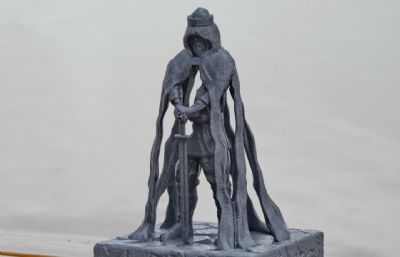 亚瑟王雕像打印模型