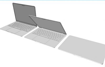 MacBook Air M2苹果2022笔记本电脑3D模型