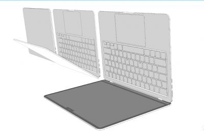 MacBook Air M2苹果2022笔记本电脑3D模型