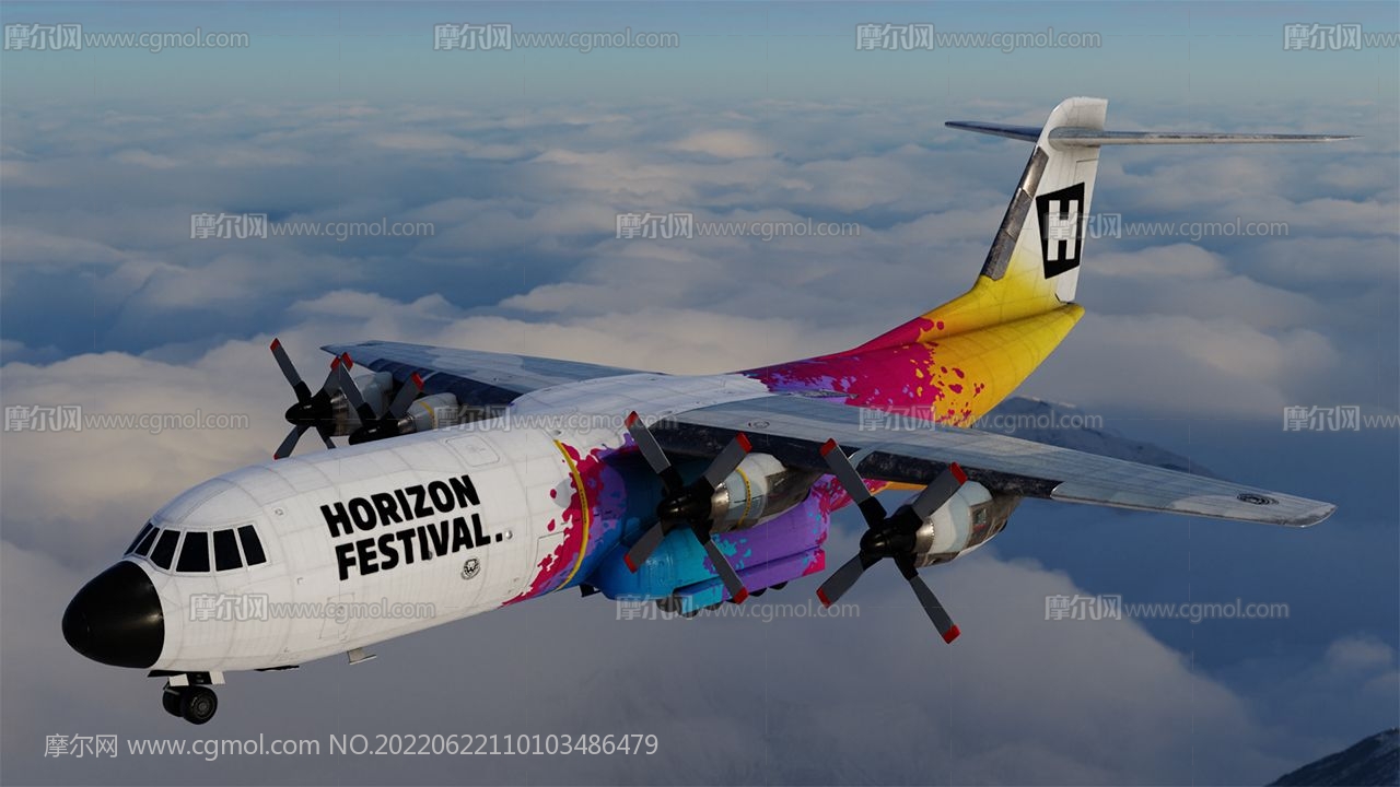 fh5大型空中运输机blender模型