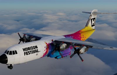 fh5大型空中运输机blender模型
