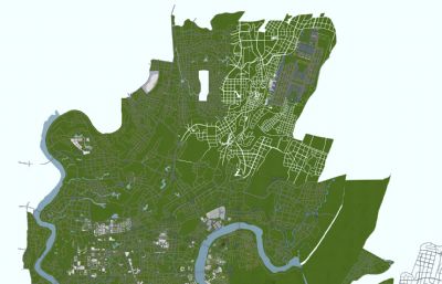 重庆主城区地形3D,max模型