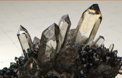 水晶,晶石,矿石,石英,黑曜石,宝石【4K贴图】(网盘下载)
