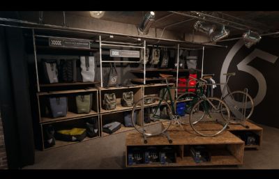 自行车商店,自行车维修点内部场景(网盘下载)