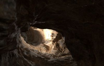 写实洞穴,山洞,岩洞,岩层场景,BLEND,FBX,OBJ等格式(网盘下载)