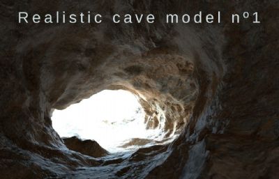 写实洞穴,山洞,岩洞,岩层场景,BLEND,FBX,OBJ等格式(网盘下载)